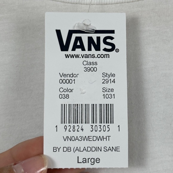 Vans X David Bowie Aladdin Sane Graphic Short Sleeve Top Size Large Boy - Picture 9 of 11